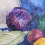Still life with cabbage, oil, canvas, 24x18''