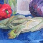 Still life with cabbage, oil, canvas, 24x18''