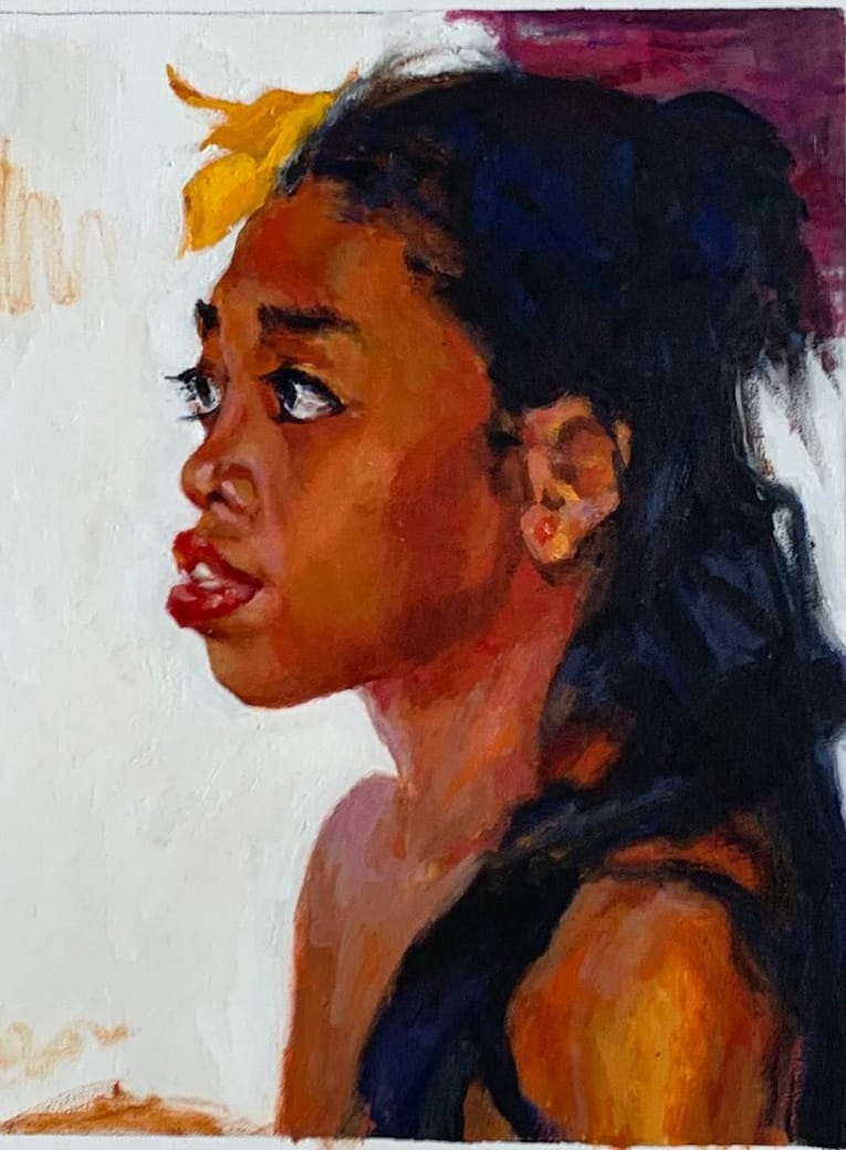 Copy Girl from Bali, Fechin Nikolay, oil, canvas, 16x19”